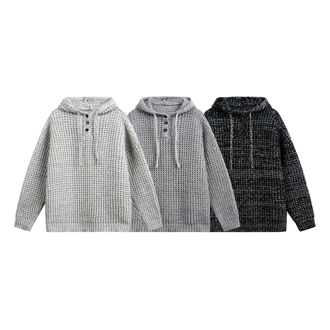 Hooded Knit Pullover Sweater