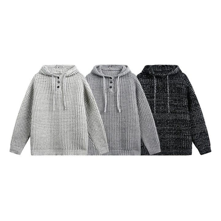 Hooded Knit Pullover Sweater