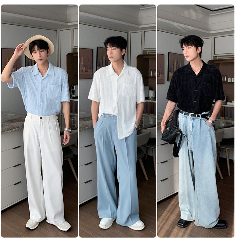Light Blue Wide-leg Jeans
