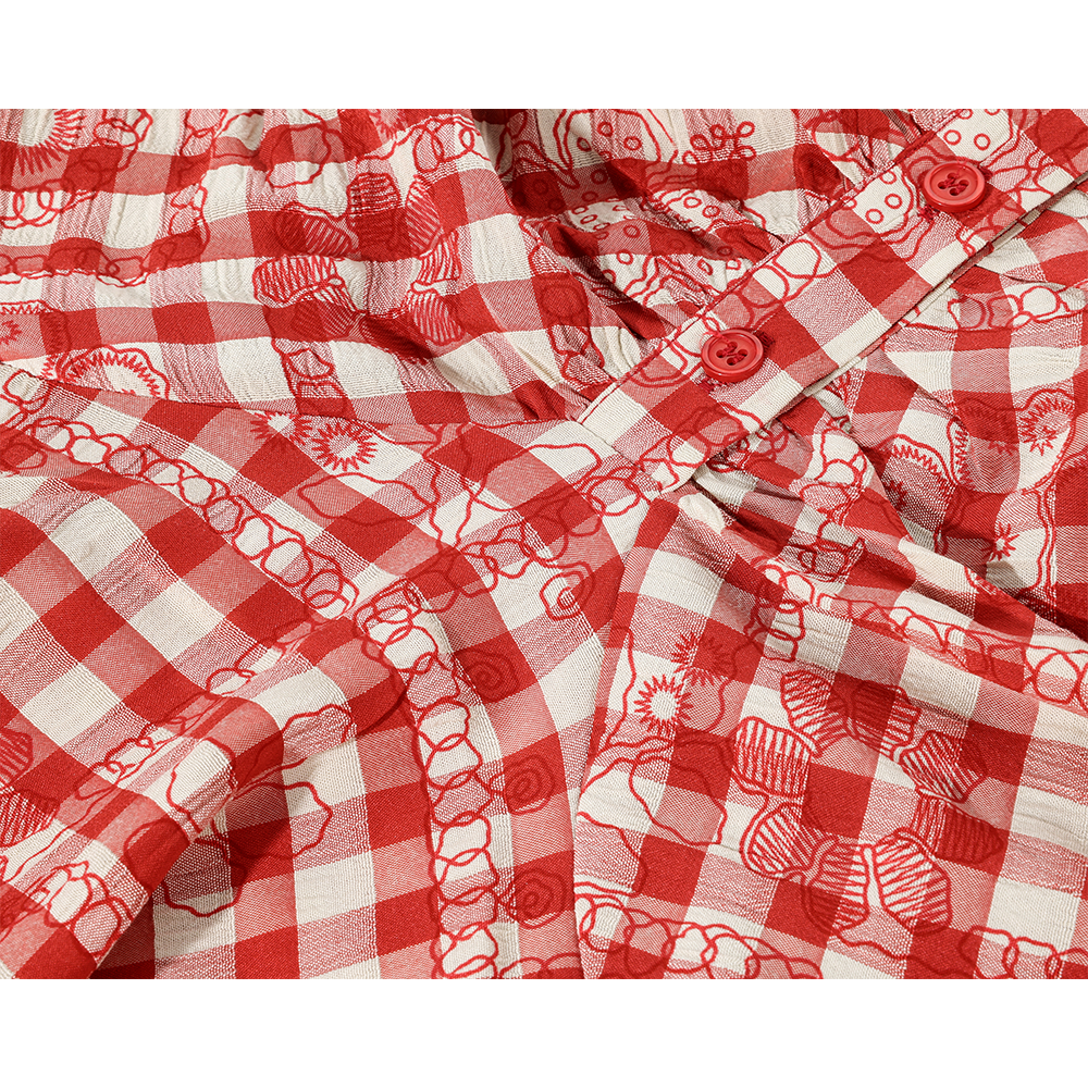 Débardeur peplum sans manches à carreaux plissés 