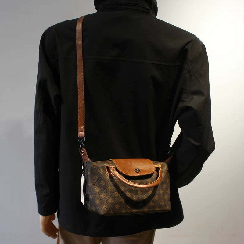 Monogrammed Dumpling Crossbody Purse