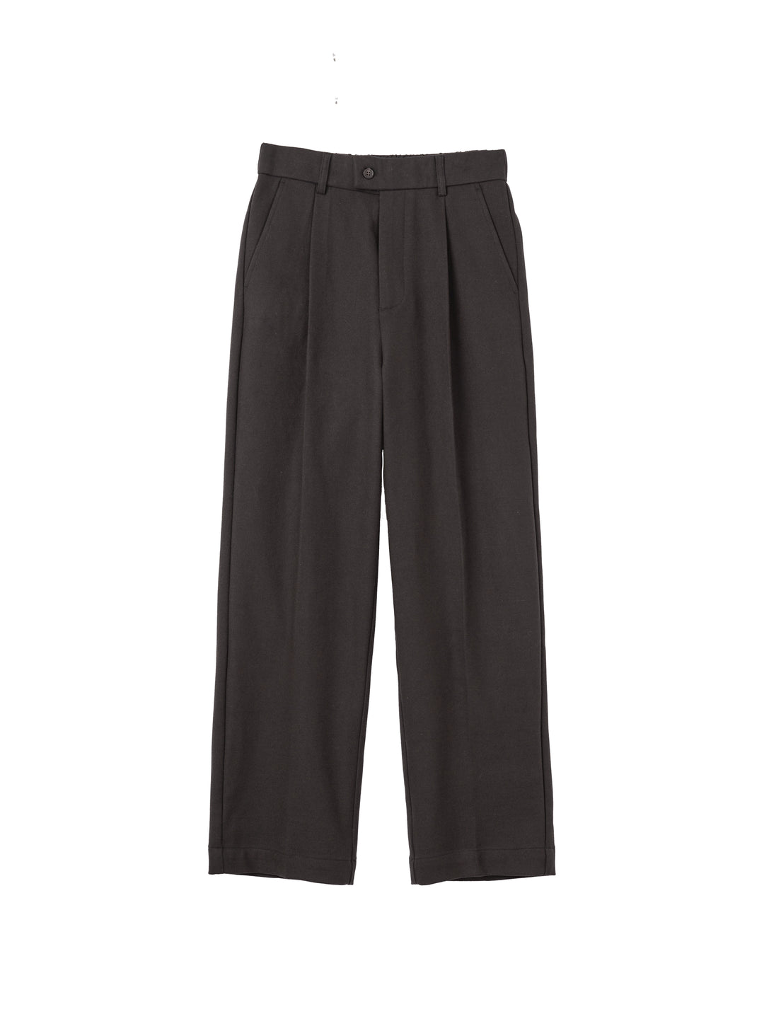 Relaxed Fit Straight Pleated Pants