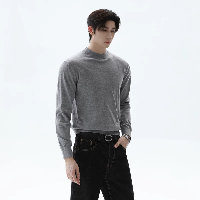 Modal Core-Spun Slim Fit Knit Pullover