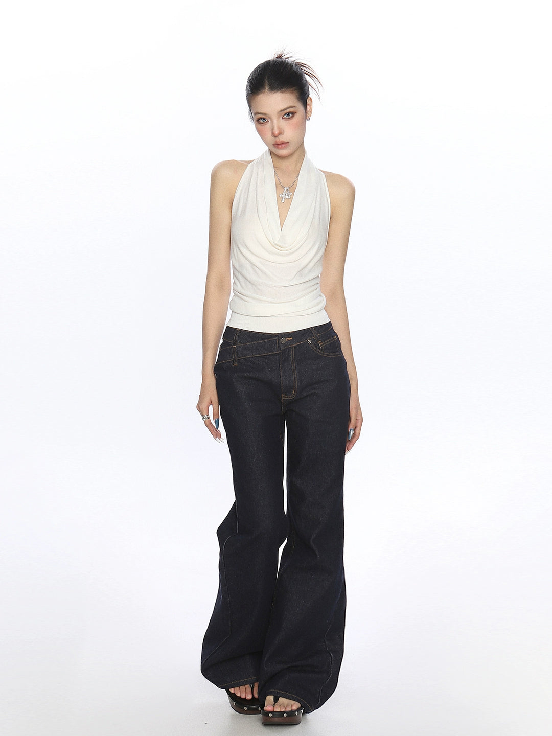 Halter Neck Backless Tank Top