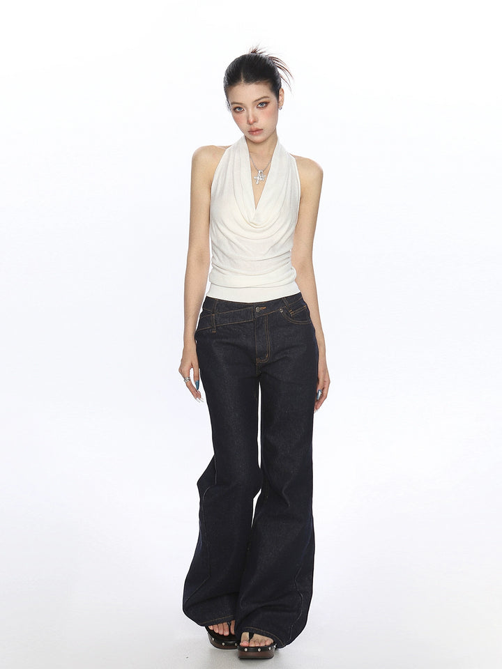 Halter Neck Backless Tank Top