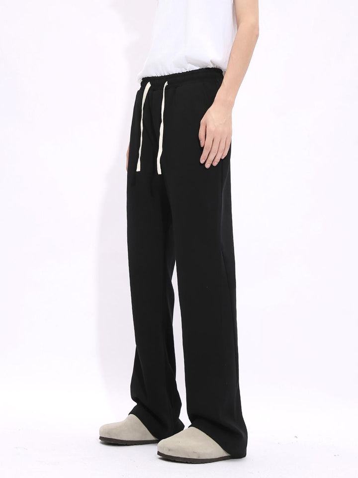 Pantalons décontractés évasés avec cordon de serrage élastique 