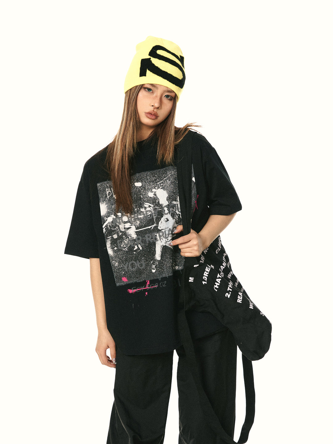 Graffiti Print Retro Graphic T-shirt