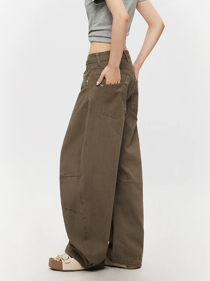 Loose Straight Wide-Leg Casual Jeans Pants