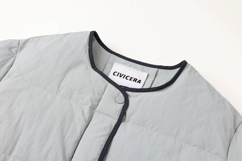 Scarf Collar Short Down Jacket