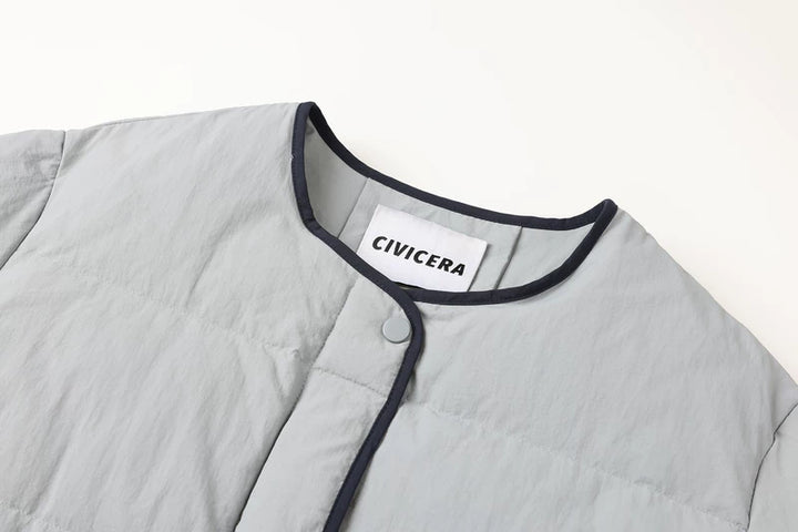 Scarf Collar Short Down Jacket