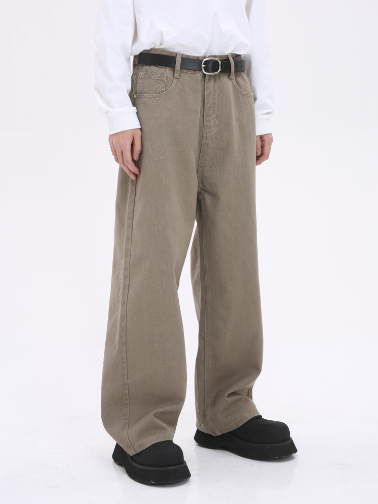 Lockere gerade Retro-Fit-Hosen 