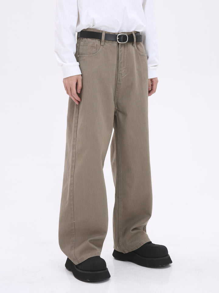 Lockere gerade Retro-Fit-Hosen 