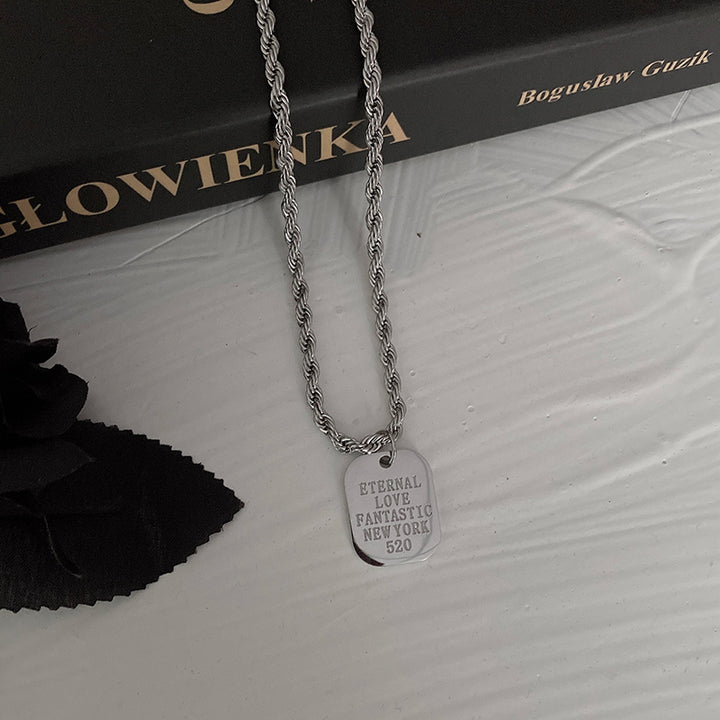 Titanium Steel Hip-Hop Pendant Necklace