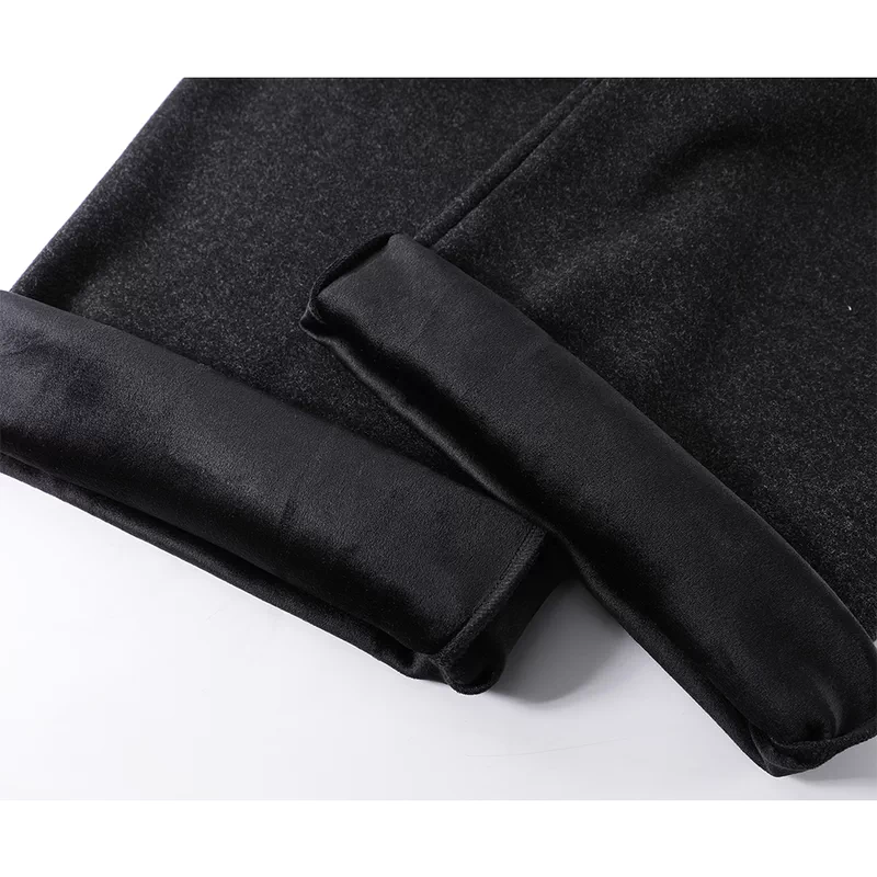 Pantalones de invierno de lana de pierna ancha y cortos 