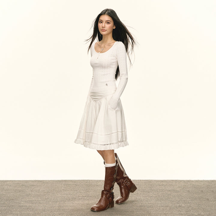 Slim Fit Ribbed Knit Sweater