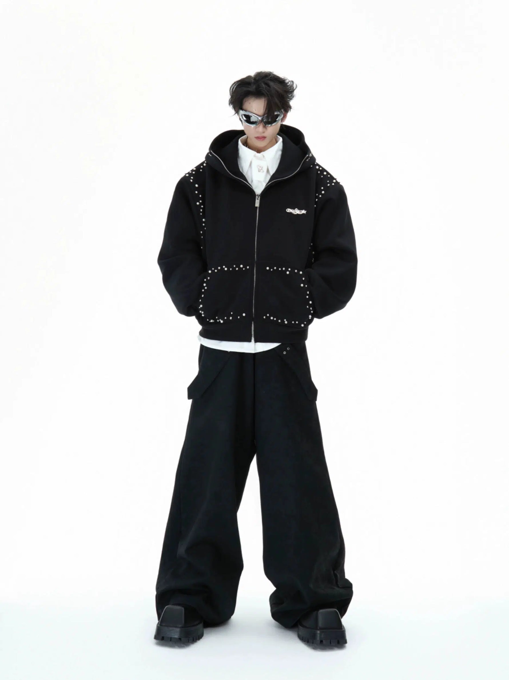 Pearl Trim Hooded Jacket