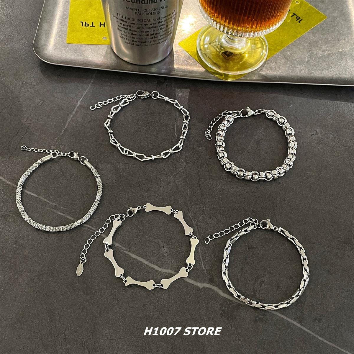 Titanium Steel Hip-Hop Wrist Chains