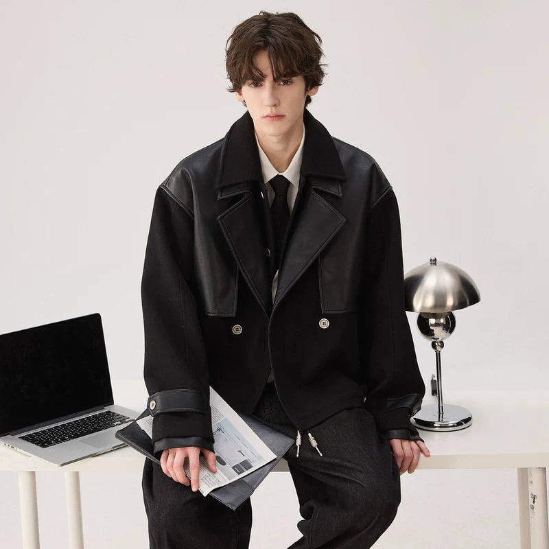 British Style Wool Blend Windproof Jacket