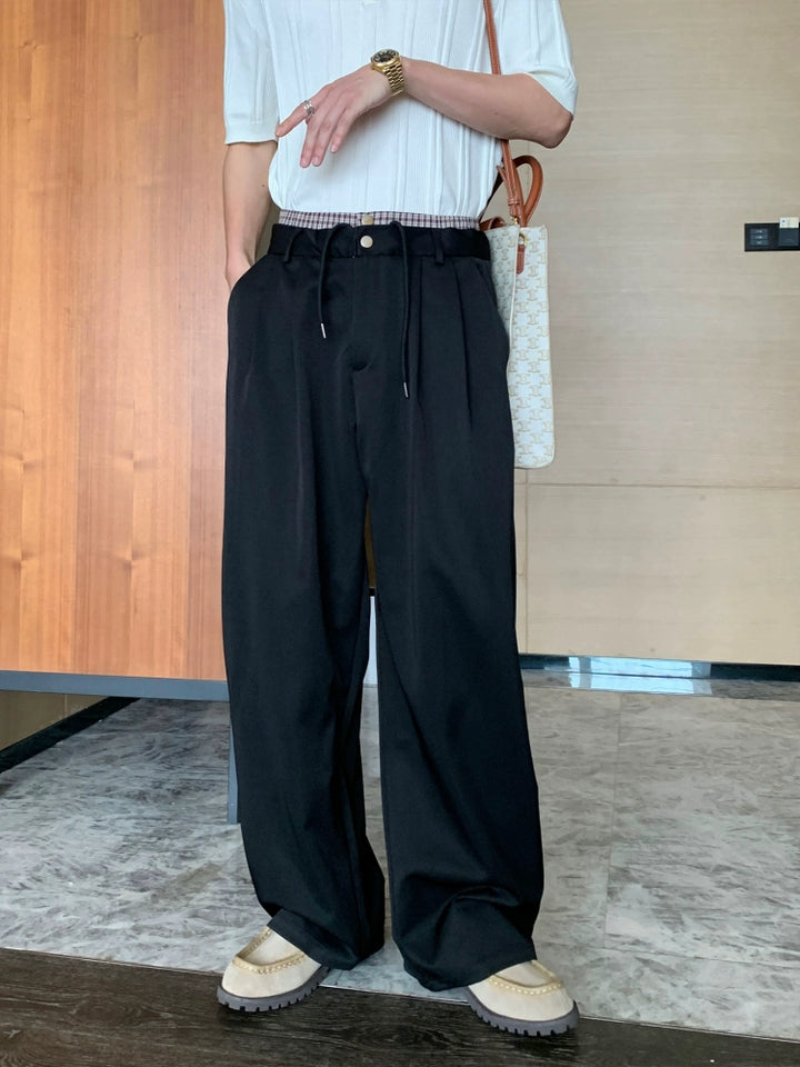 Pantalones casuales anchos de pierna recta sueltos 
