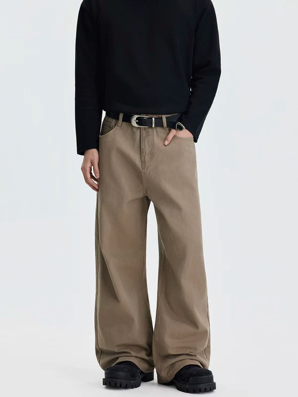 Jeans pantaloni a gamba larga dritta retro 