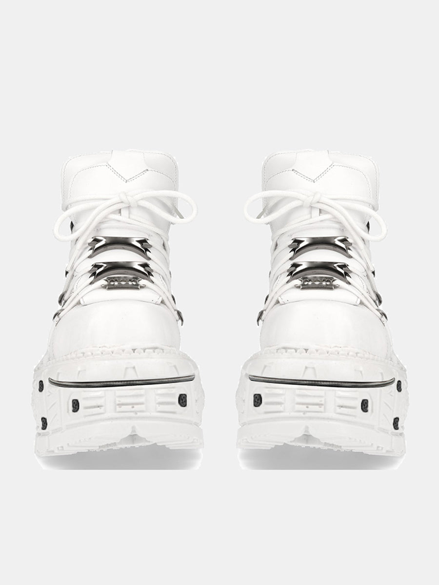 Sapatos de Metal Chunky Gothic da Plataforma 