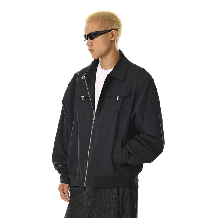 Retro Casual Zip-Up Bomberjack 