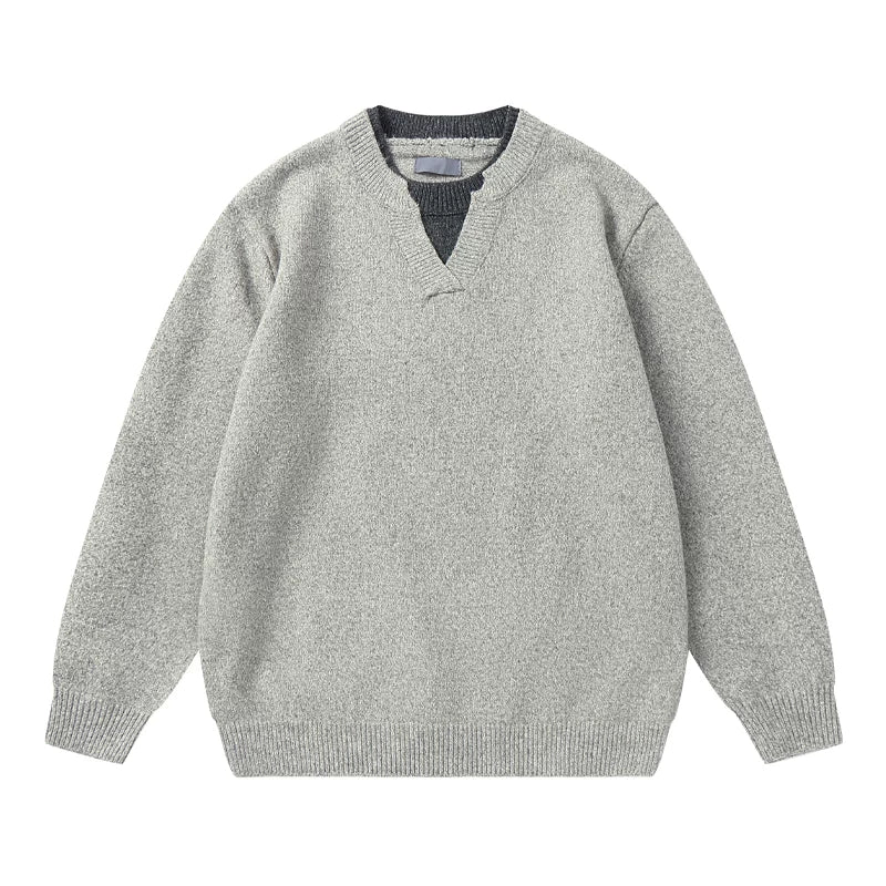 Pull en tricot à col V ample 