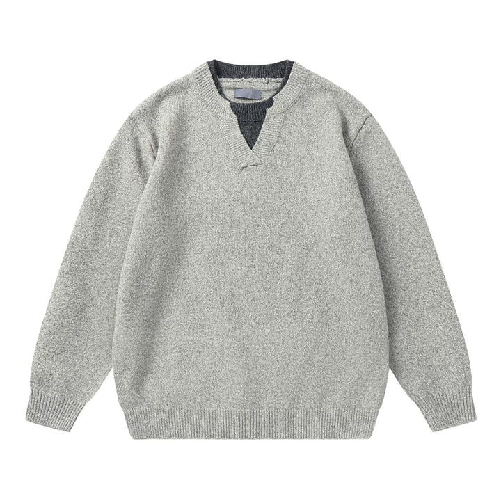 Pull en tricot à col V ample 