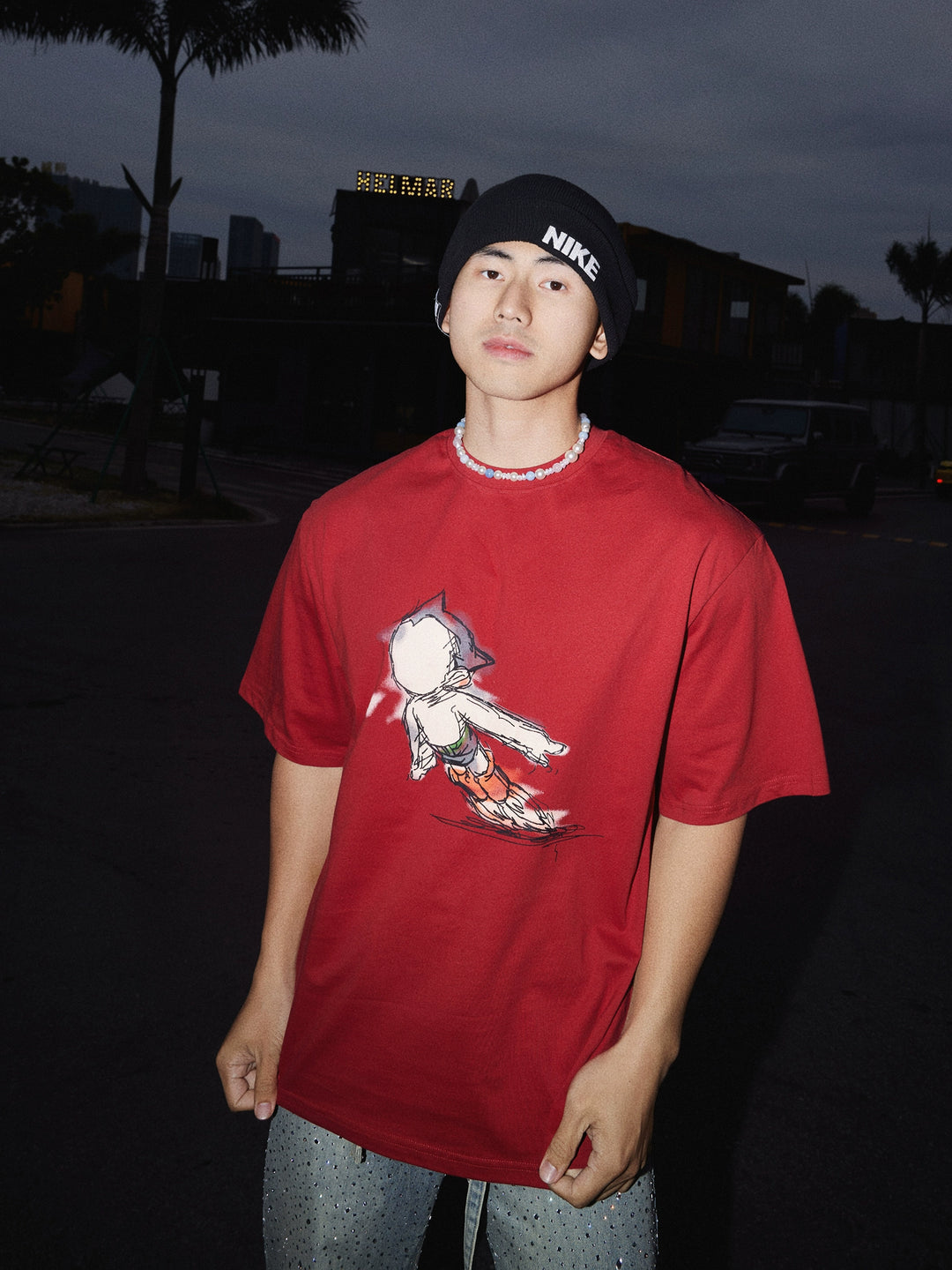 Cartoon Graphic Loose Fit Casual T-shirt