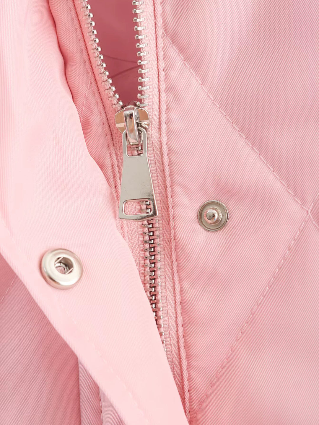 Corduroy Collar Quilted Nylon Jacket
