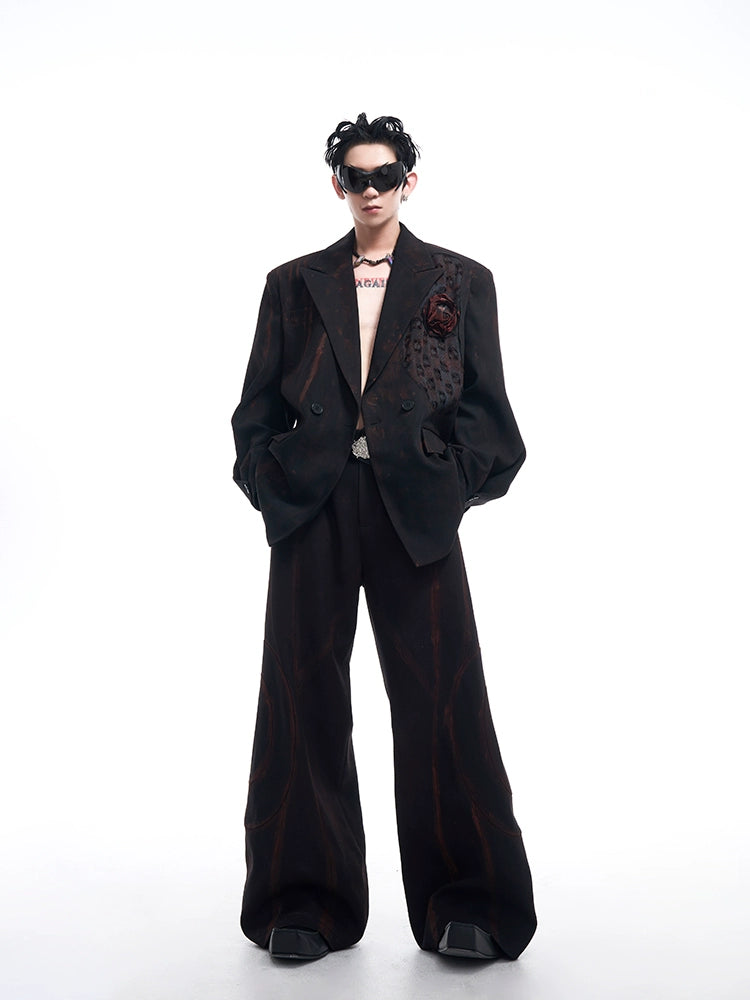 Hand-Graffiti Oversized Jacket and Pants