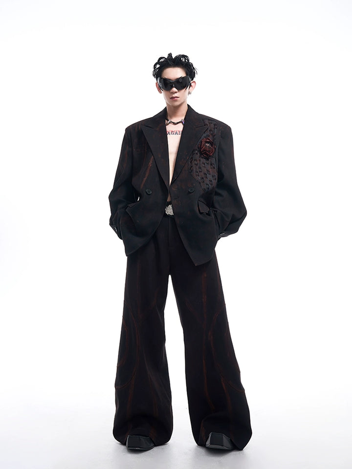 Hand-Graffiti Oversized Jacket and Pants