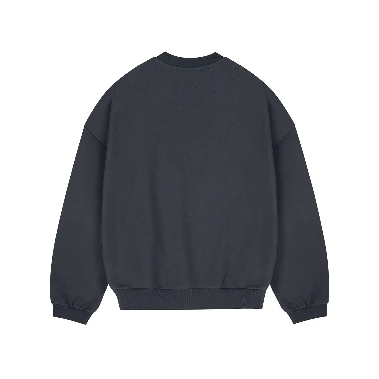 Solid Color Crew Velvet Neck Sweatshirt