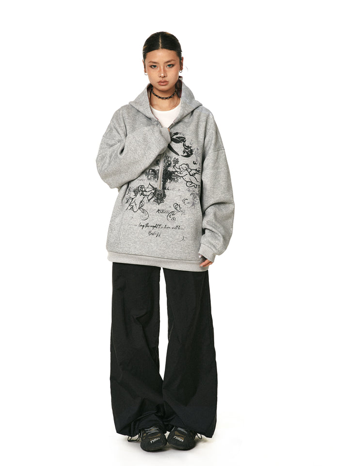 Plaid Double-Sided Hooded Jacket