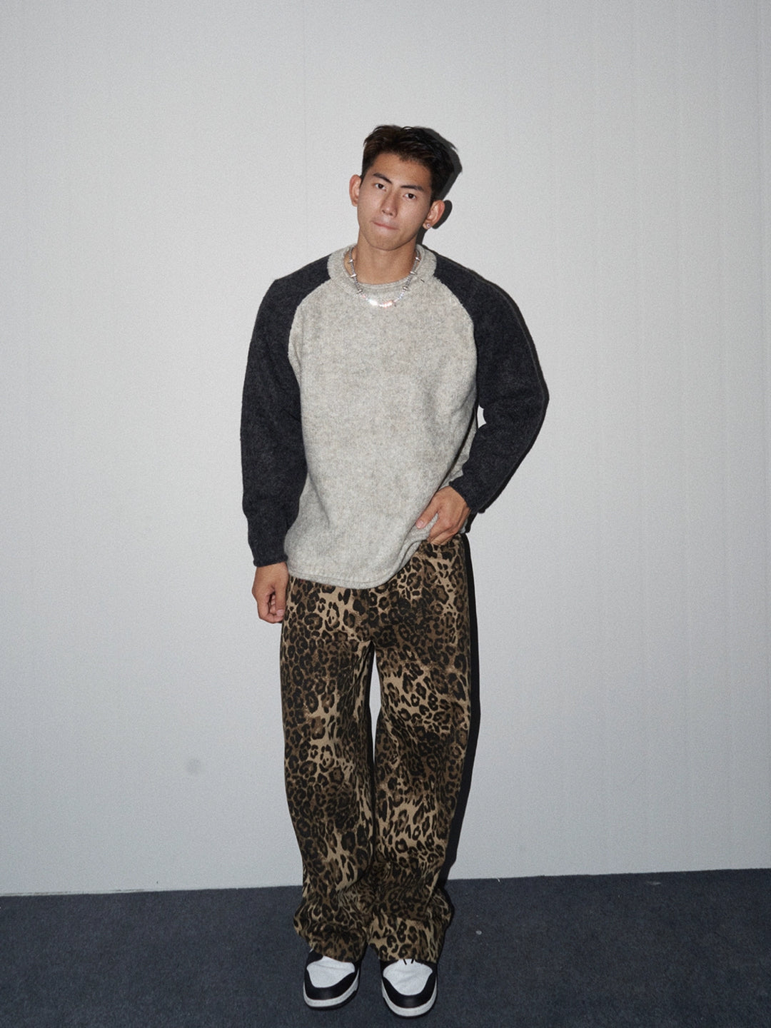 Raglan Oversized Strik Sweater Løs Pasform 
