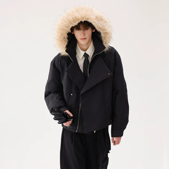 Detachable Fur Collar Insulated Jacket