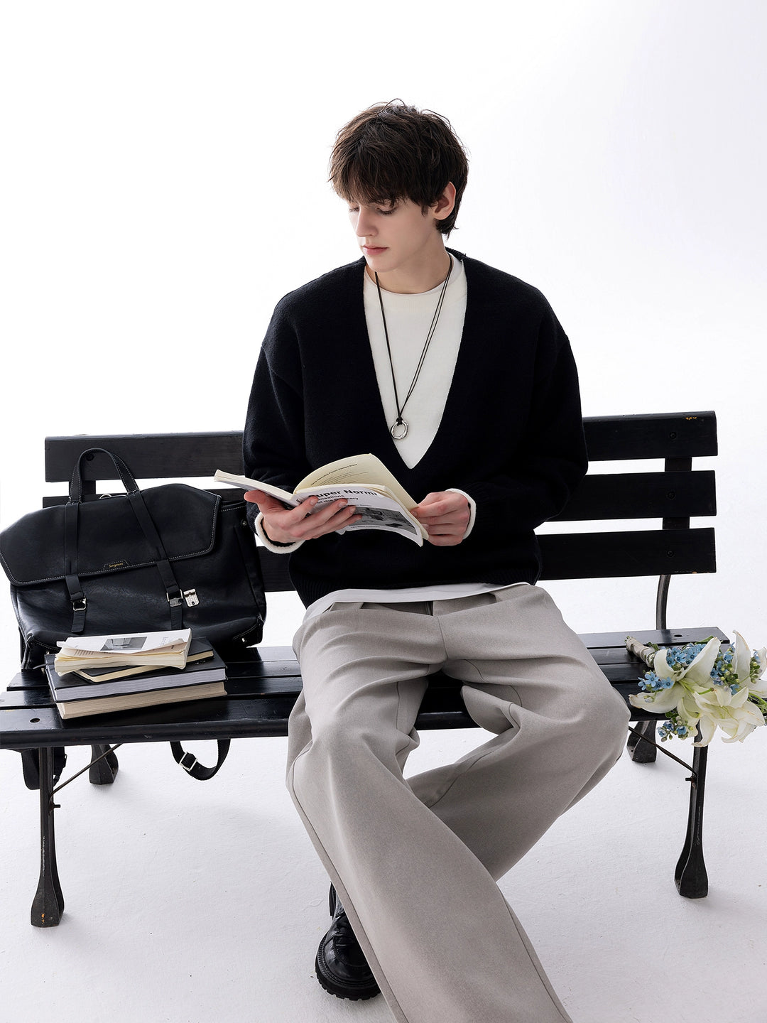 Loose-fitting Fake Two-piece Sweater