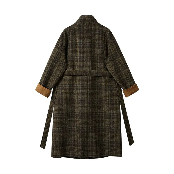 Button Closure Long Wool Coat