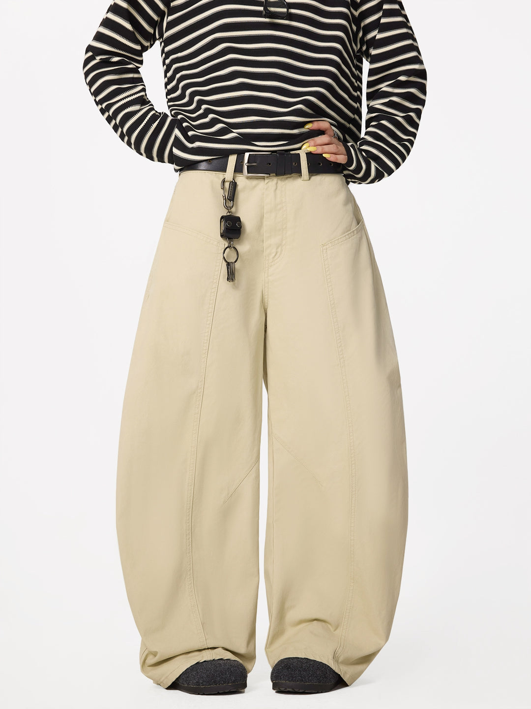 Pantalons de travail décontractés à jambes larges 