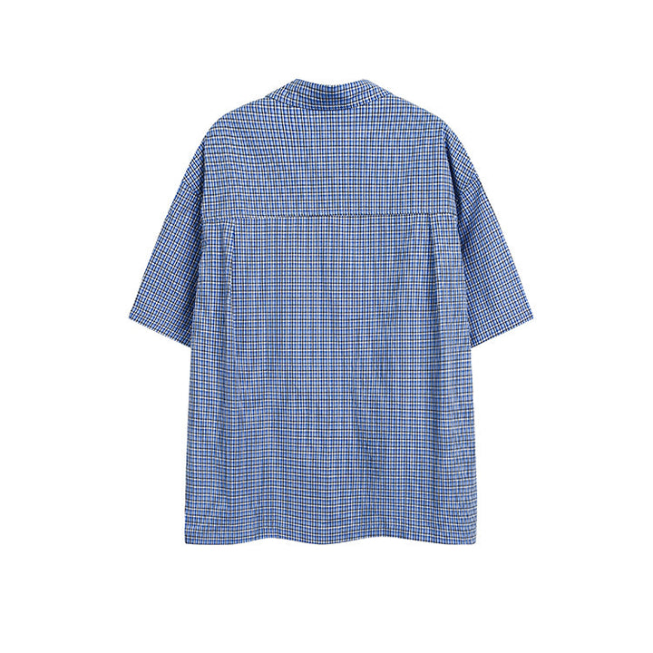 Loose Fit Plaid Short-Sleeve Shirt