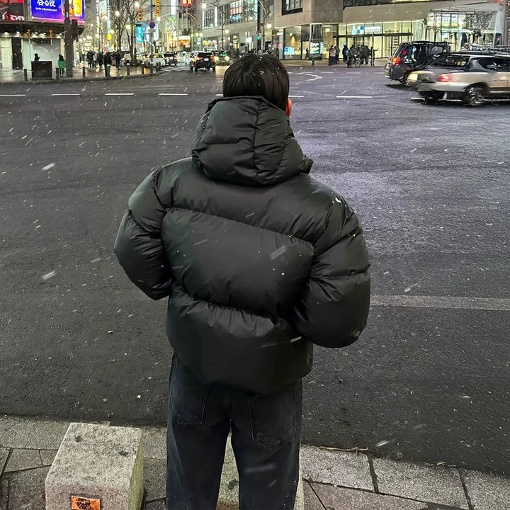 جاكيت مبطن من القطن مع غطاء رأس 