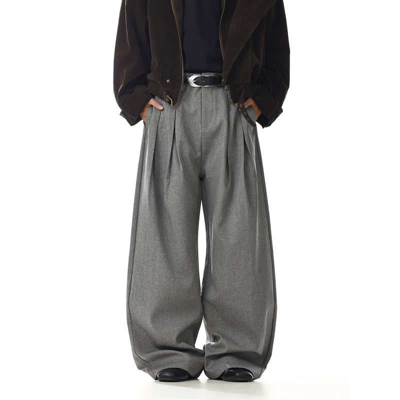 Brede Been Losse Pasvorm Casual Dress Pants 