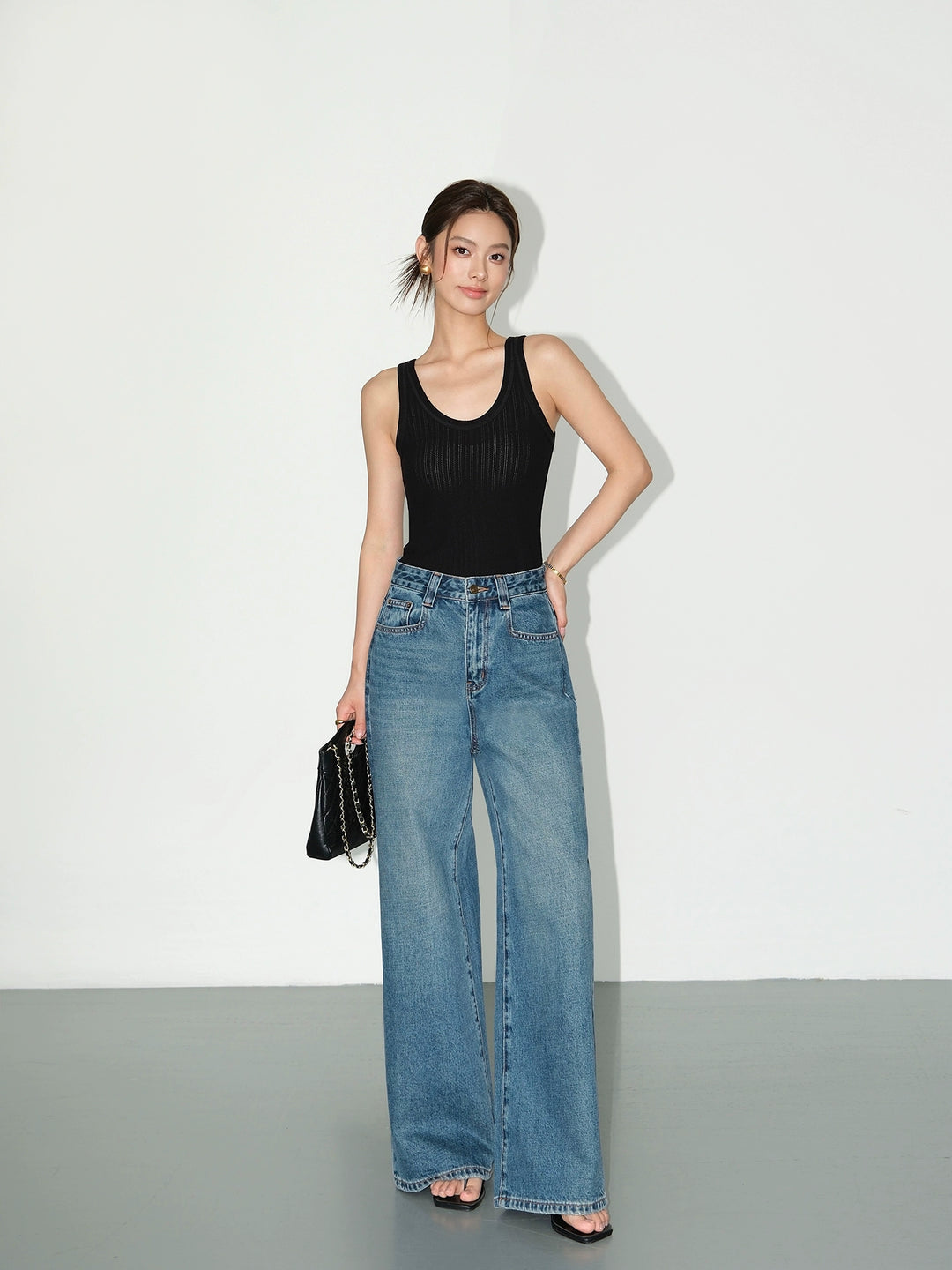 High Waist Wide Leg Loose Jeans