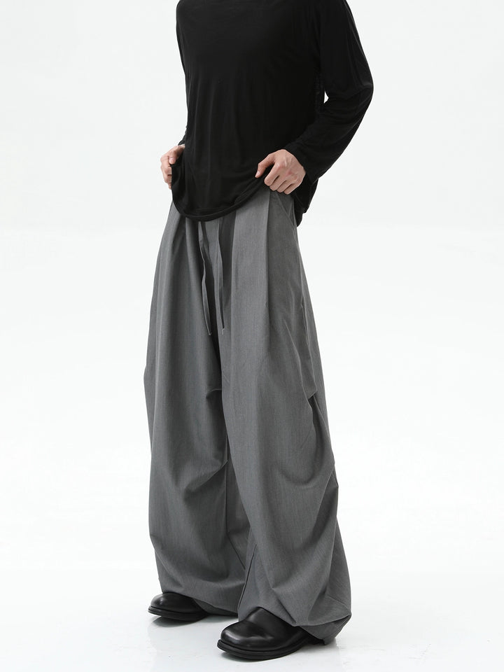 Loose Fit Wide Leg Pleated Pants