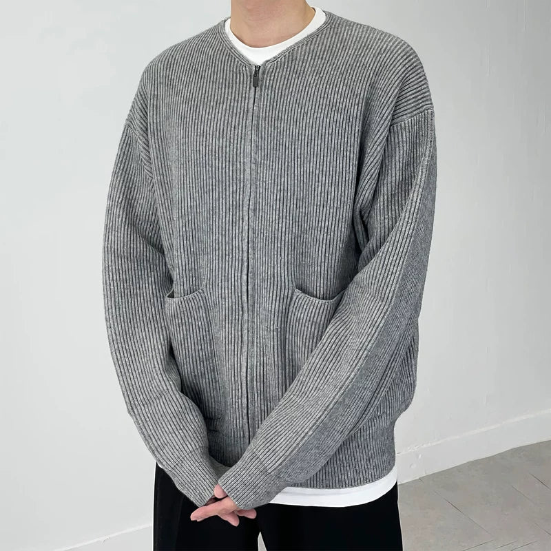 سترة كارديغان مزودة بسحاب 