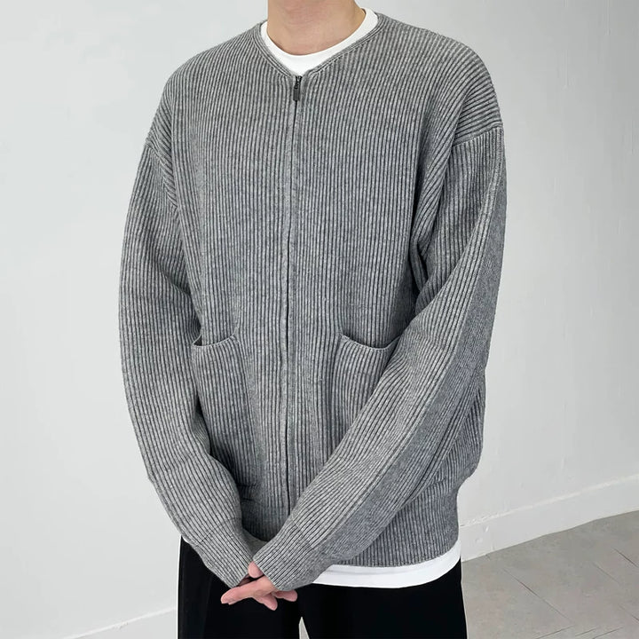 سترة كارديغان مزودة بسحاب 