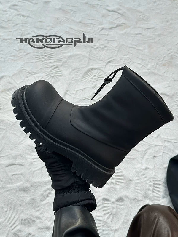 청키 플랫폼 하이탑 더비 부츠 