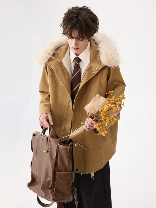 Fleece Lined Hooded Winter Jacket