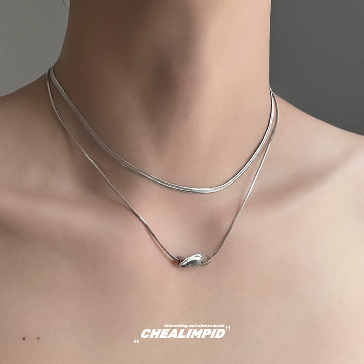 Titanium Steel Spiral Layered Necklace