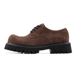 Suede Thick-Soled Derby Shoes